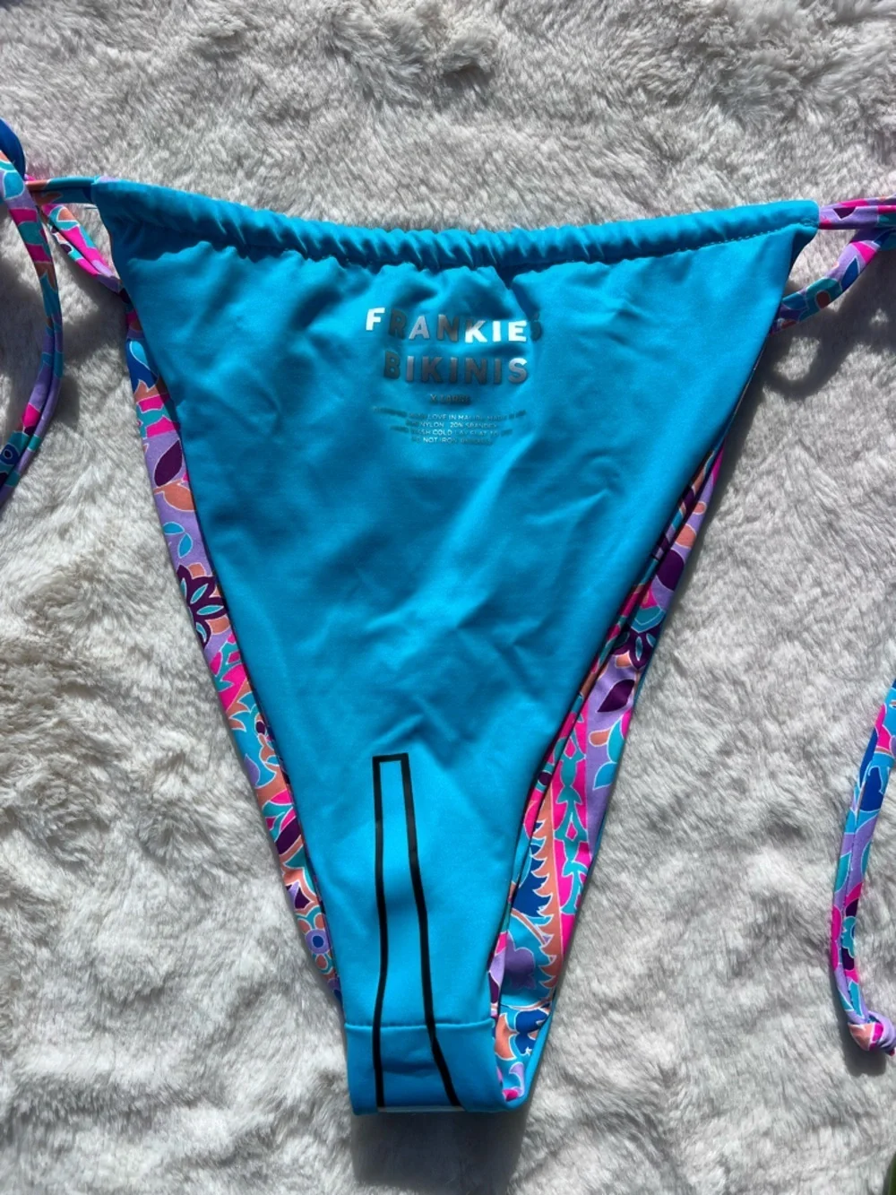 Frankie's Bikinis Tia Scarf Bikini Cheeky Bottom Size XL